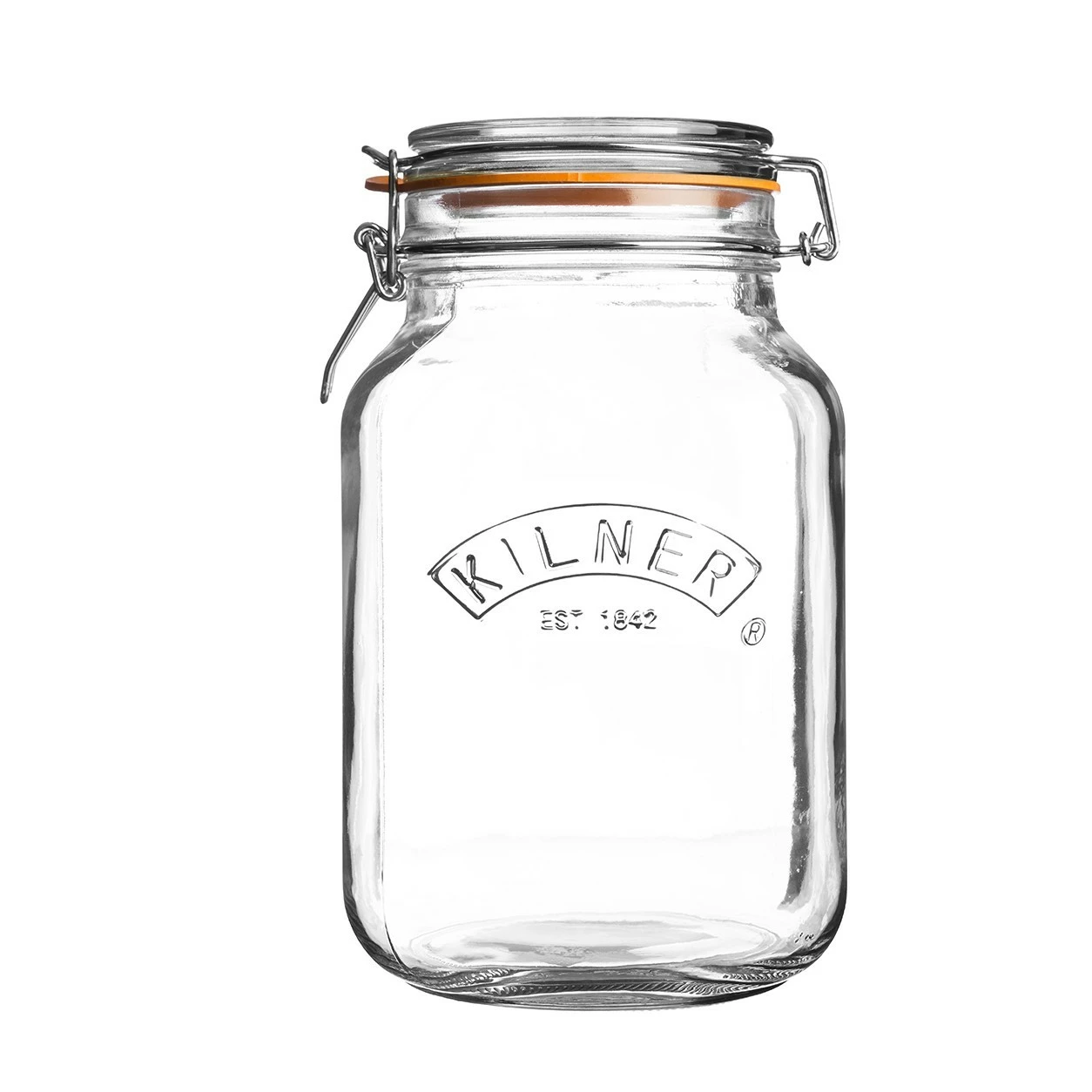 Kilner Square Clip Top Jar 2L 3 Kilner Square Clip Top Jar 2L