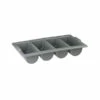 4 Compartment Cutlery Box Grey -US Kitchen Grill Shop 45045 GY