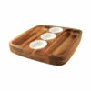 Athena Double Dipping Plate Set - Acacia Wood 2 Athena Double Dipping Plate Set - Acacia Wood -US Kitchen Grill Shop 74825